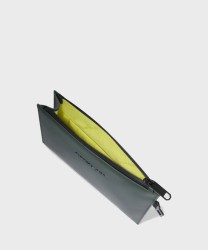 Piquadro Corner C2OW flat clutch bag, green