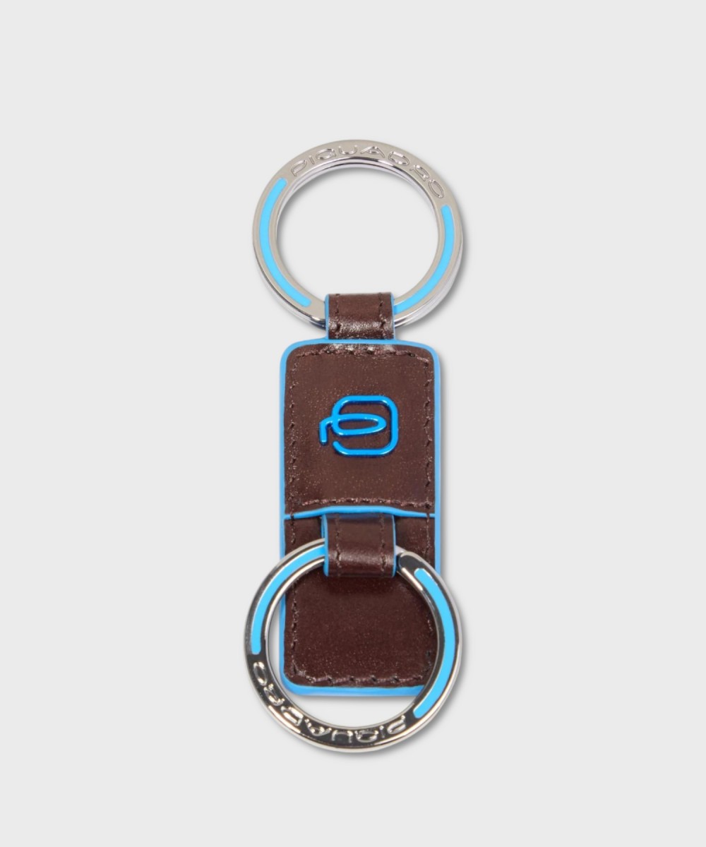 Piquadro Blue Square portachiavi in pelle con 2...
