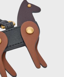 La Martina Horse bag charm, porto black cognac