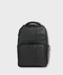 Piquadro Wollem rubber zaino porta pc 14" espandibile, nero