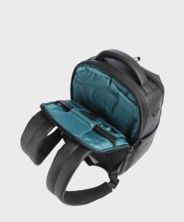 Piquadro Wollem rubber zaino porta pc 14" espandibile, nero