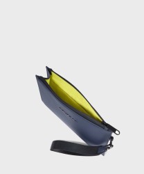 Piquadro Corner C2OW mini flat clutch bag, blue
