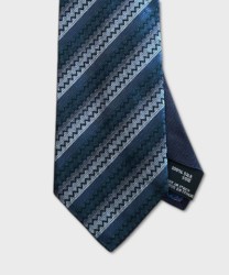 Missoni three-fold zigzag silk tie, light blue