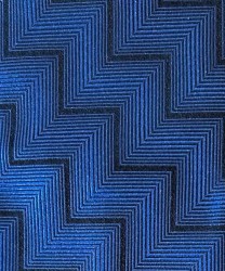 Missoni three-fold silk tie with geometric zigzag pattern, blue