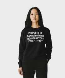 Manikomio Dsgn Sweatshirt forest cotton sweatshirt, black white