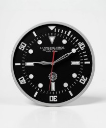 AG Spalding & Bros Diver wall clock orologio da muro 30 cm, nero