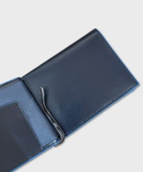 Piquadro Blue Square compact wallet with clip, 6 cc
