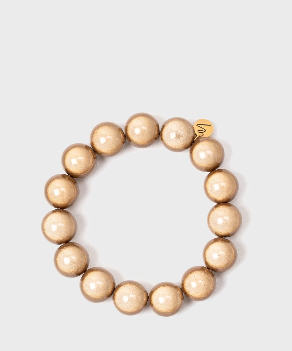 Sodini Samsara bracciale boule grandi, beige