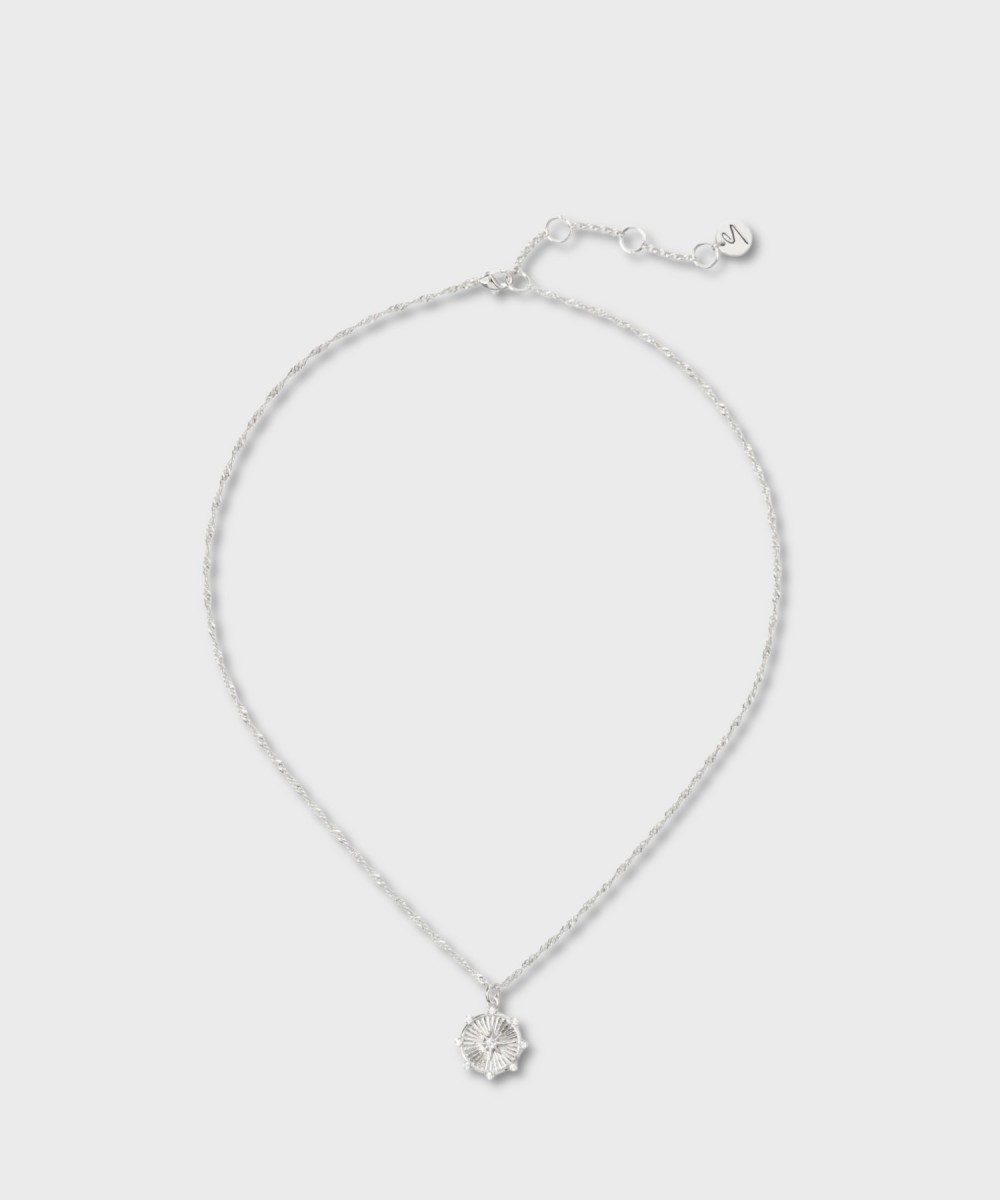 Sodini Aldebaran necklace with medallion, silver
