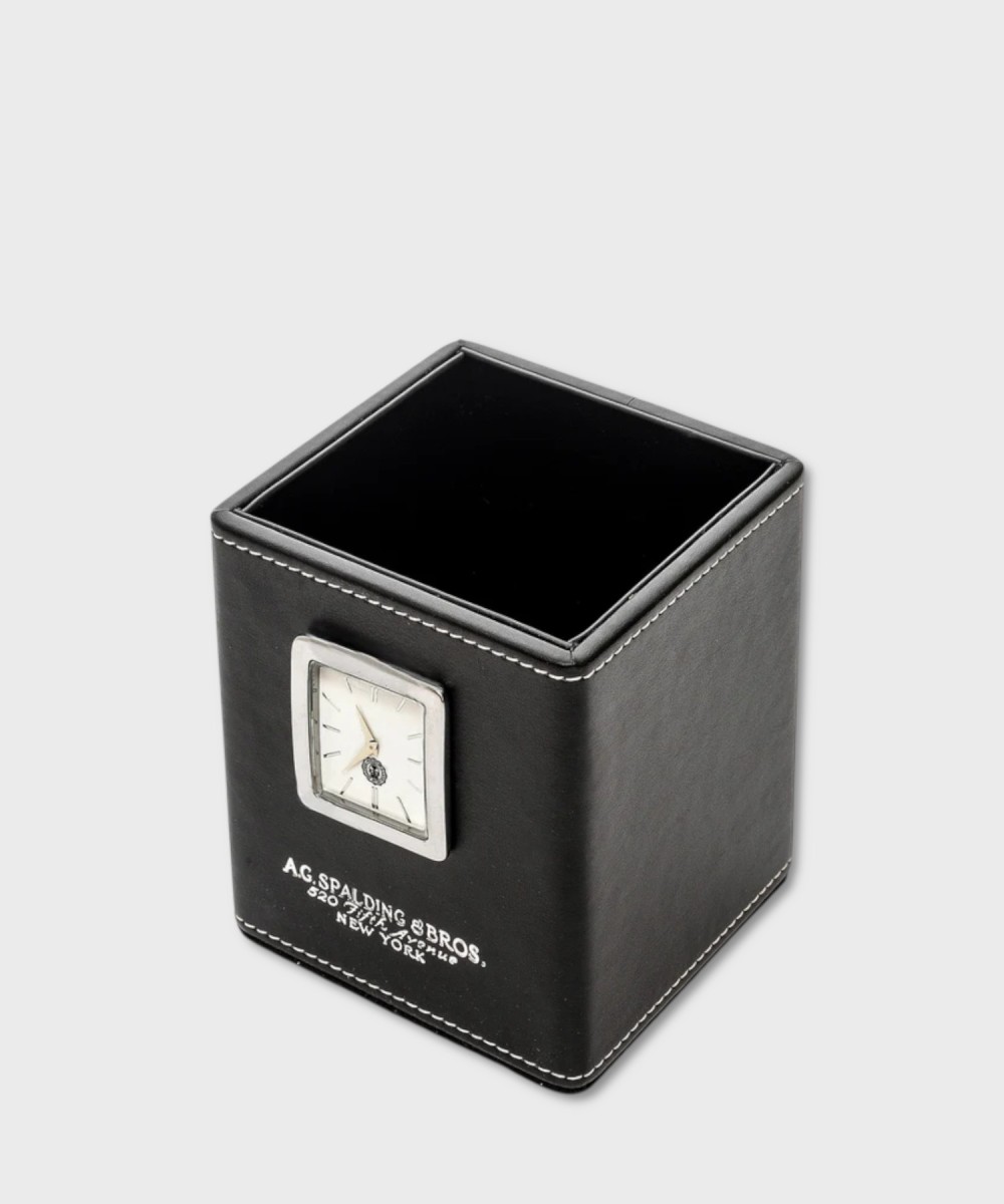 AG Spalding & Bros porta penne con orologio in...