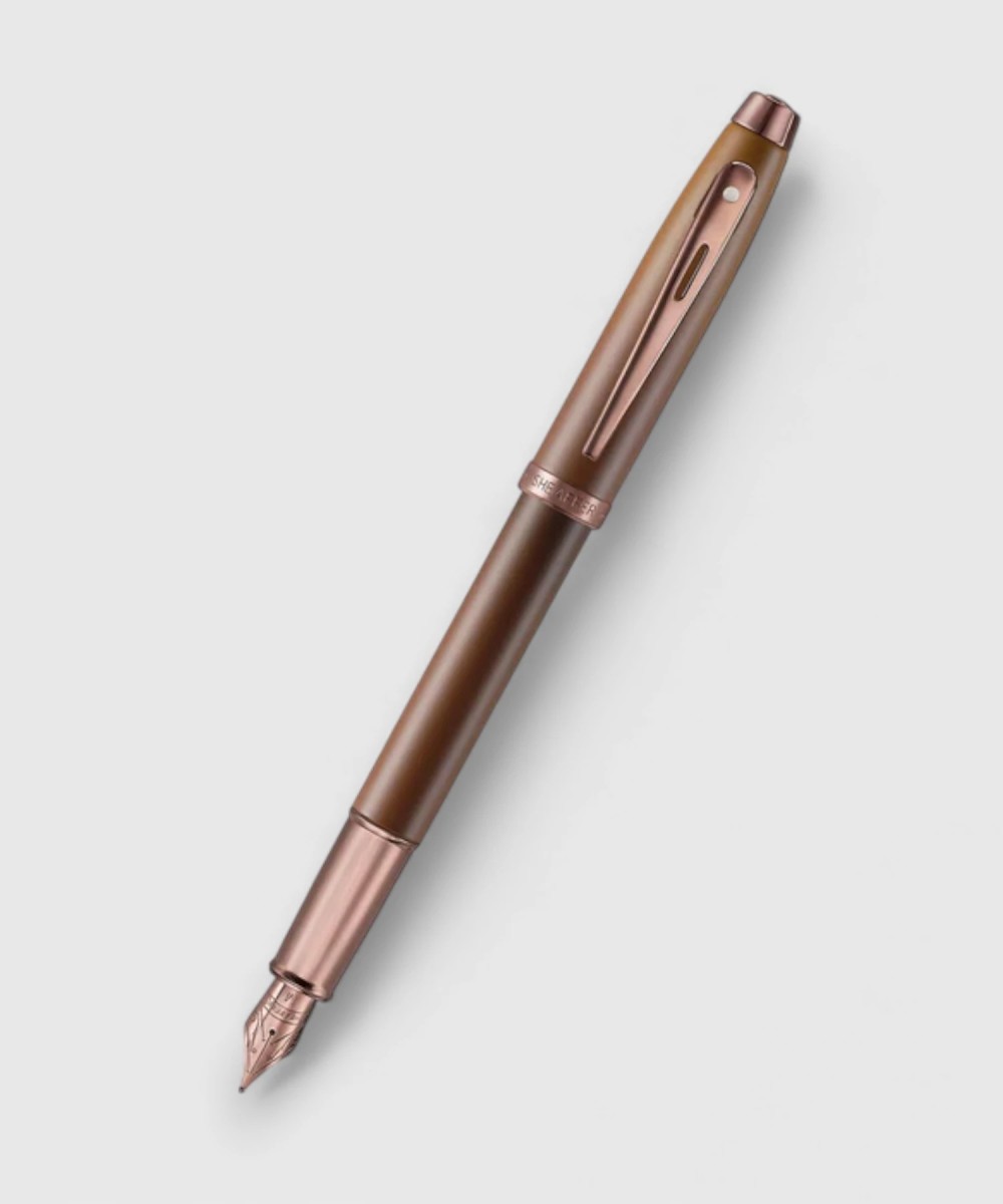 Sheaffer 100 fountain pen, M nib, matt brown...