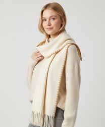 Marella Orosei sciarpa in lana, beige