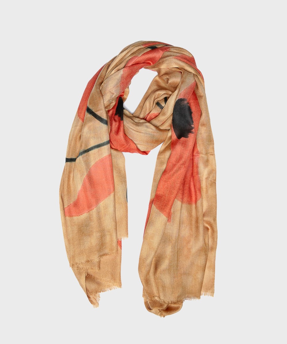 Frangipani Euro Modal Scarf, Beige