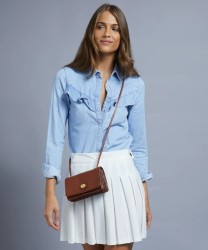 The Bridge Story rustic leather goods, clutch bag with