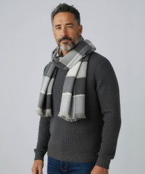 Villa Milano sciarpa in cashmere a quadri, grigio beige