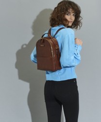 The Bridge Pearl District zaino in pelle marrone