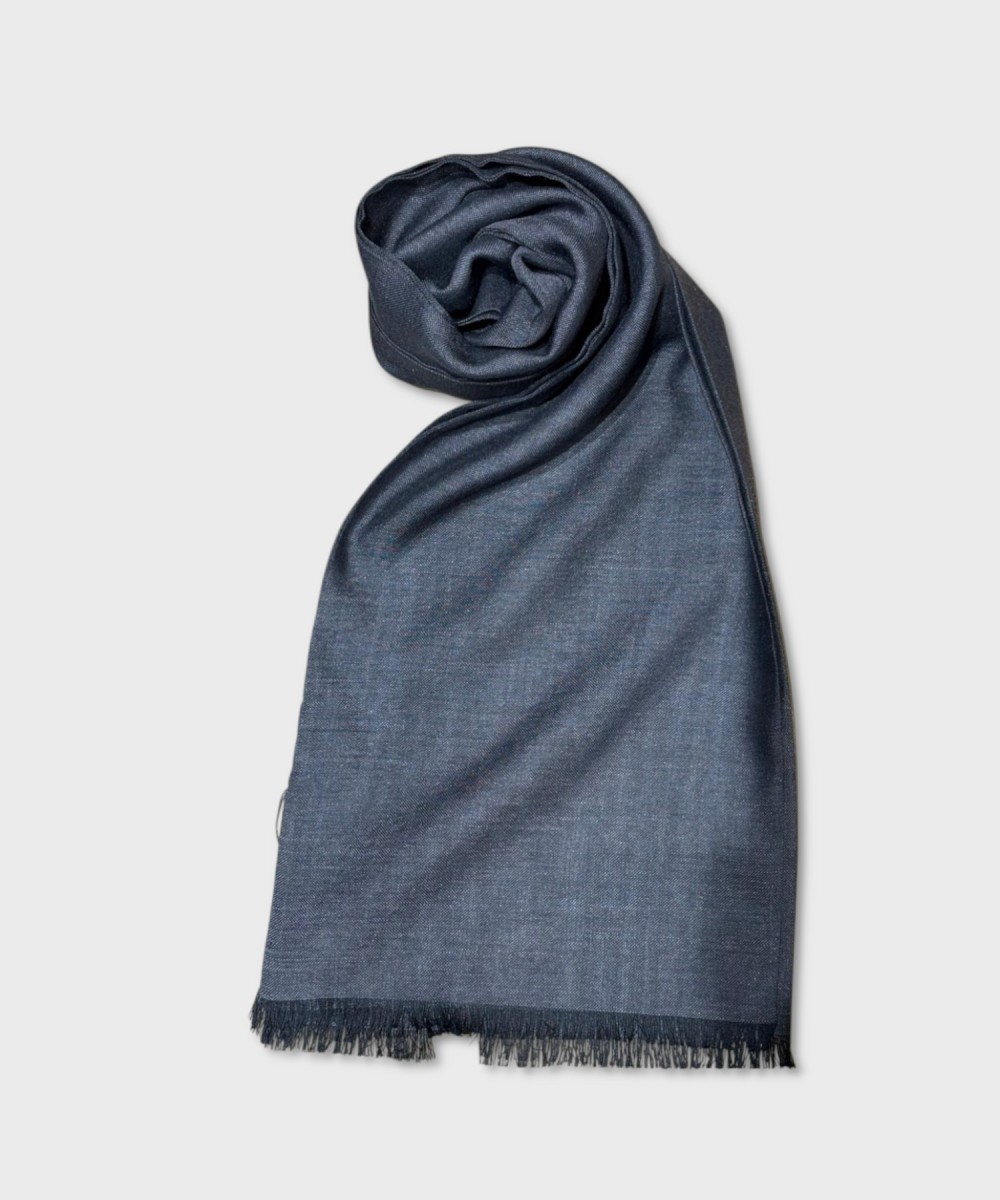 Villa Milano wool and silk scarf, anthracite gray