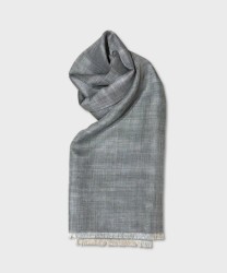 Villa Milano wool and silk scarf, grey