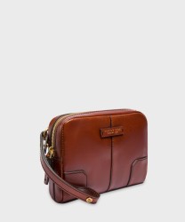 The Bridge Vespucci clutch bag, brown