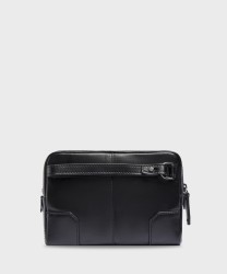 The Bridge Vespucci pochette a mano in pelle nero
