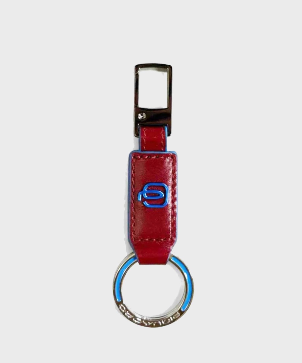 Piquadro Blue Square small key ring with ring...