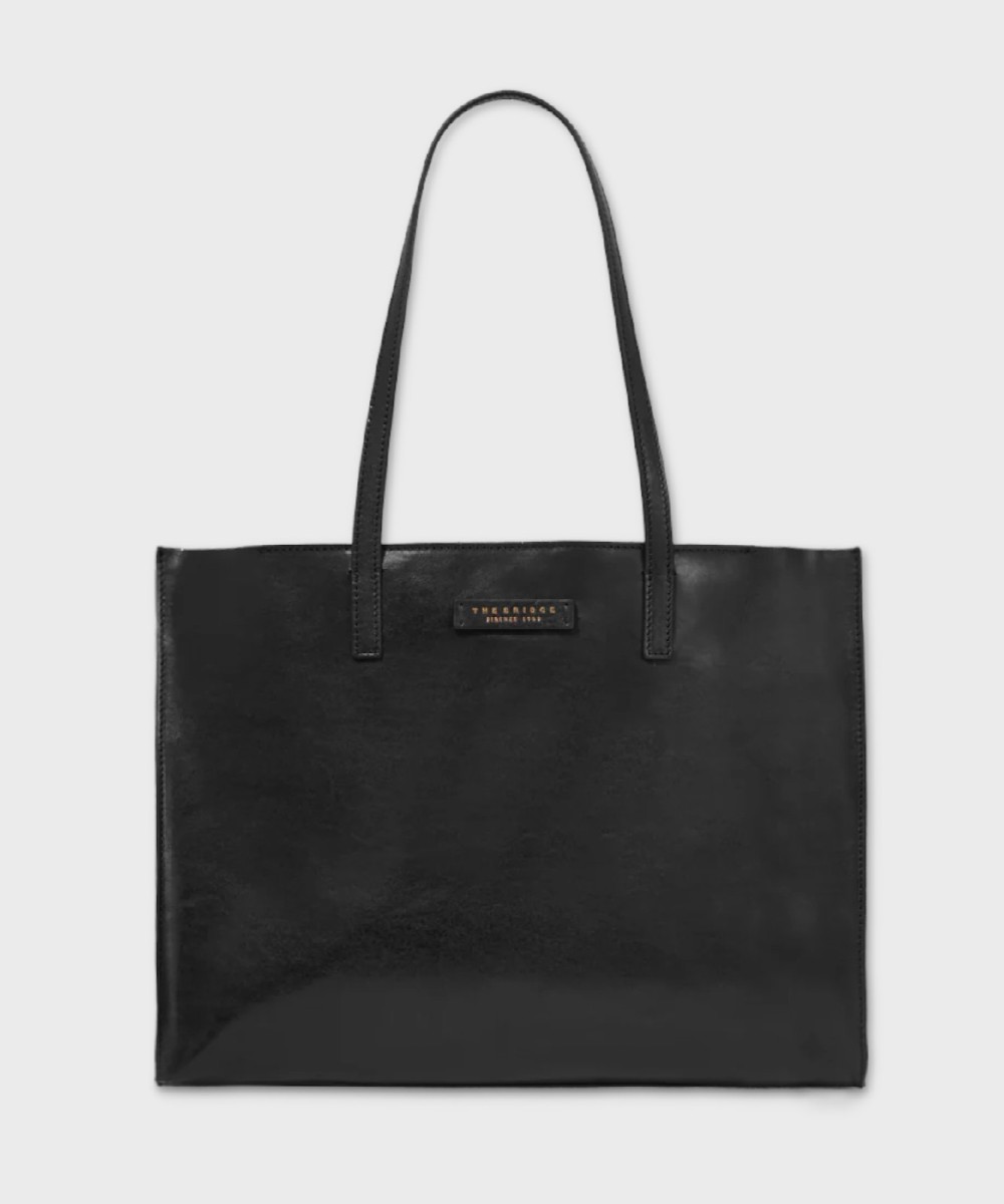The Bridge Mirra Large Zip-Up Shopping Bag, Black