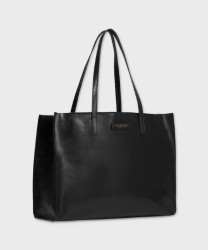The Bridge Mirra borsa shopping con zip in pelle nera