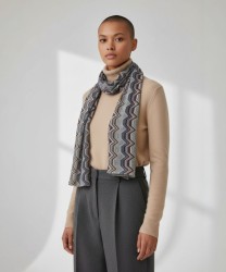 Missoni sciarpa in cotone zig zag, nero