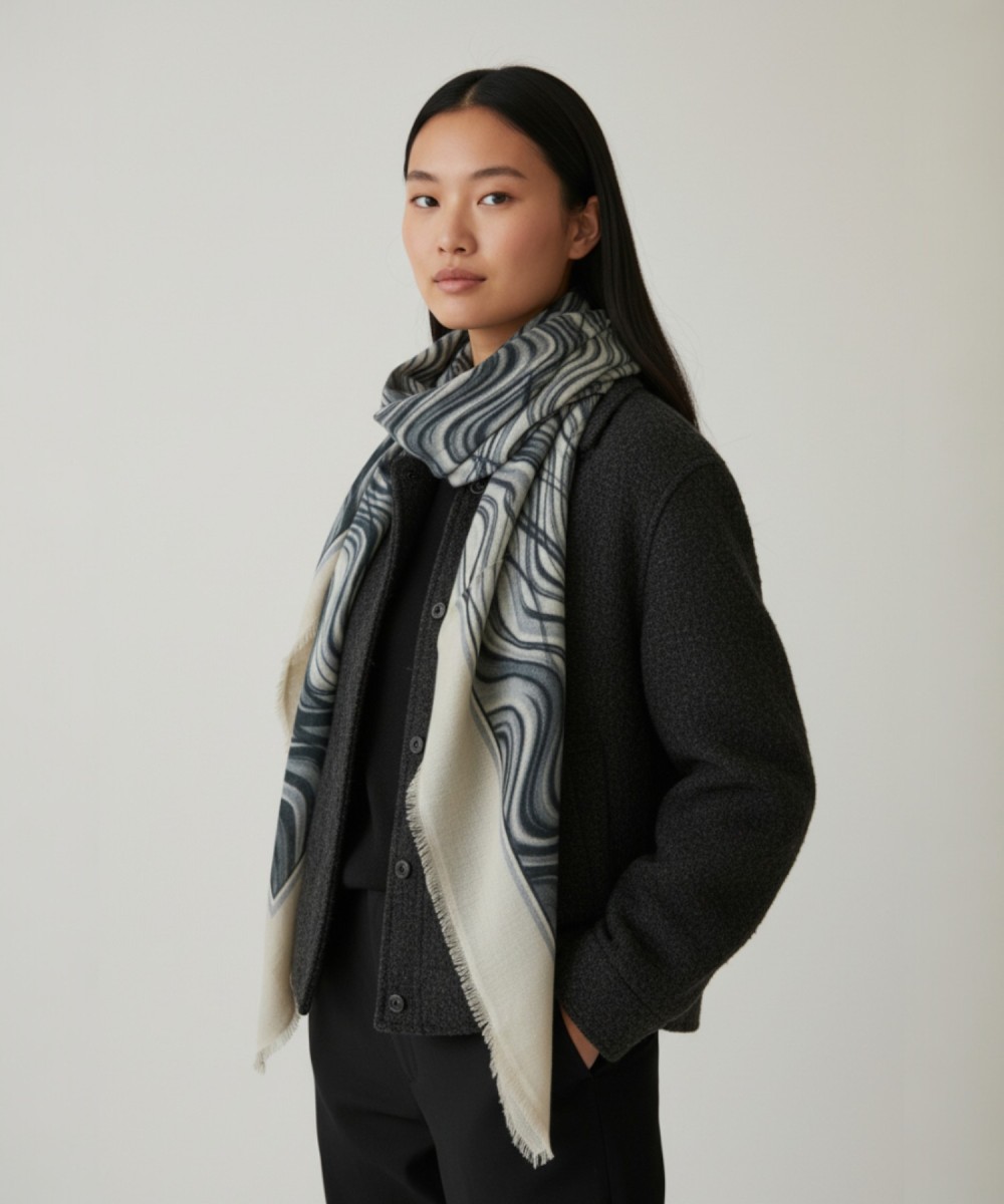 Missoni sciarpa in modal, nero