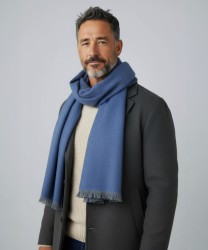 Galise cashmere scarf, royal blue
