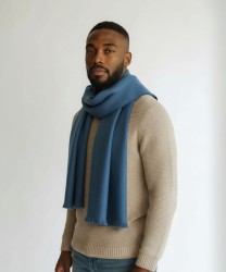 Galise sciarpa in lana vergine, blu royal