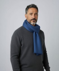Galise sciarpa in lana vergine, blu