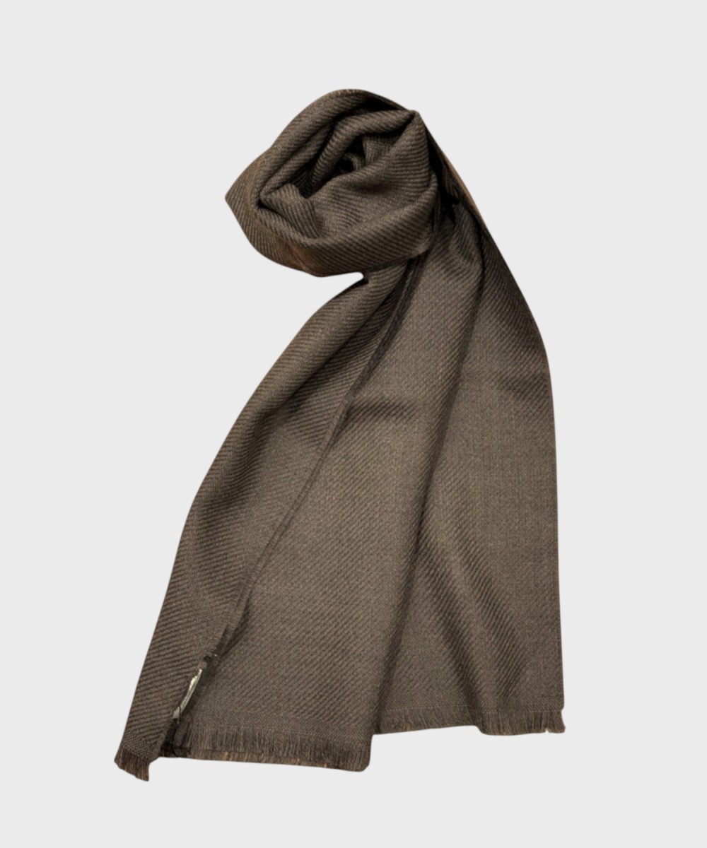 Galise virgin wool scarf, brown