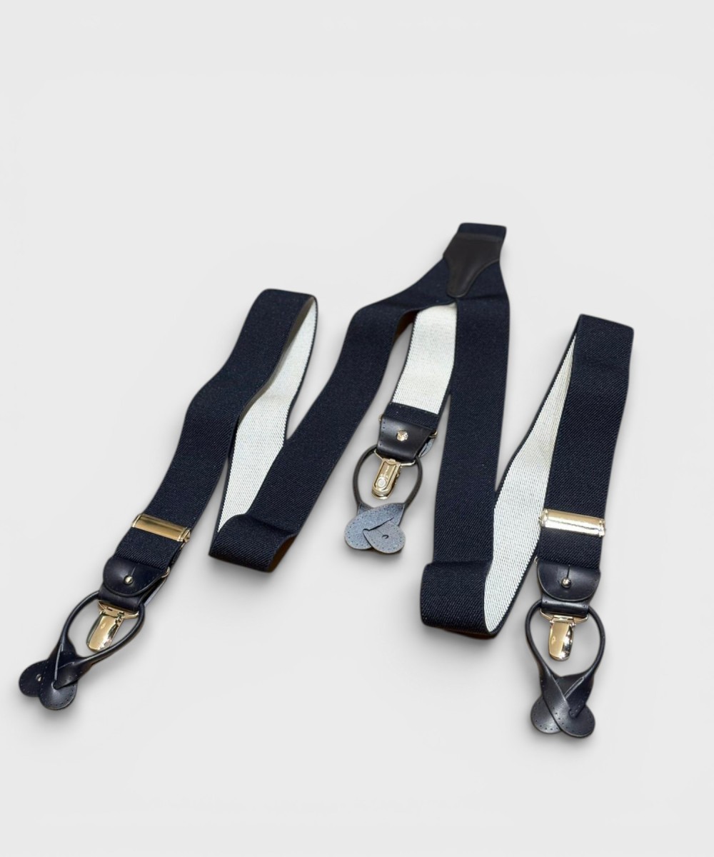 Galise braces with clip or button attachment, blue
