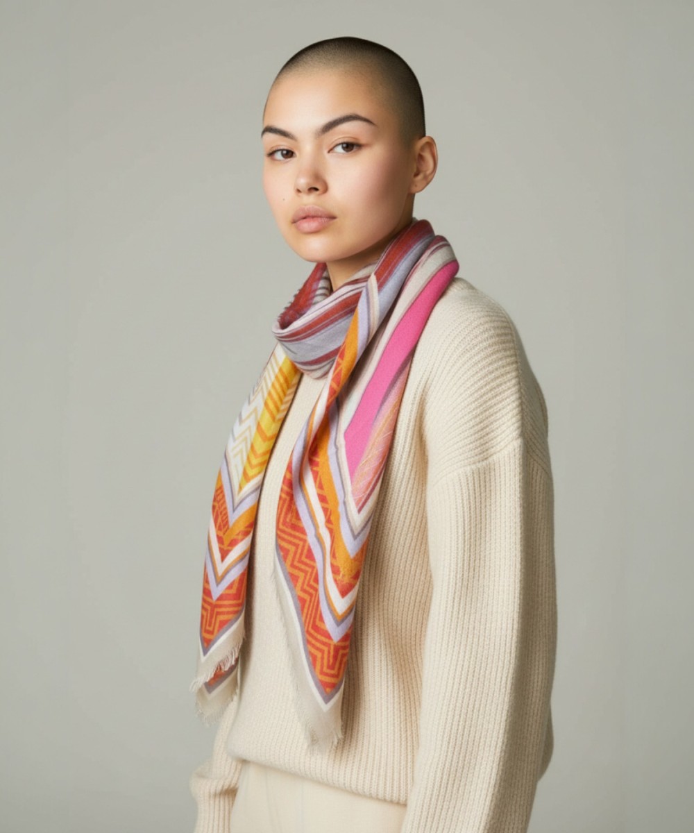Missoni sciarpa in modal, rosso