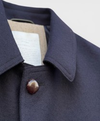 Lodenfrey Monza cappotto loden corto in lana, blu