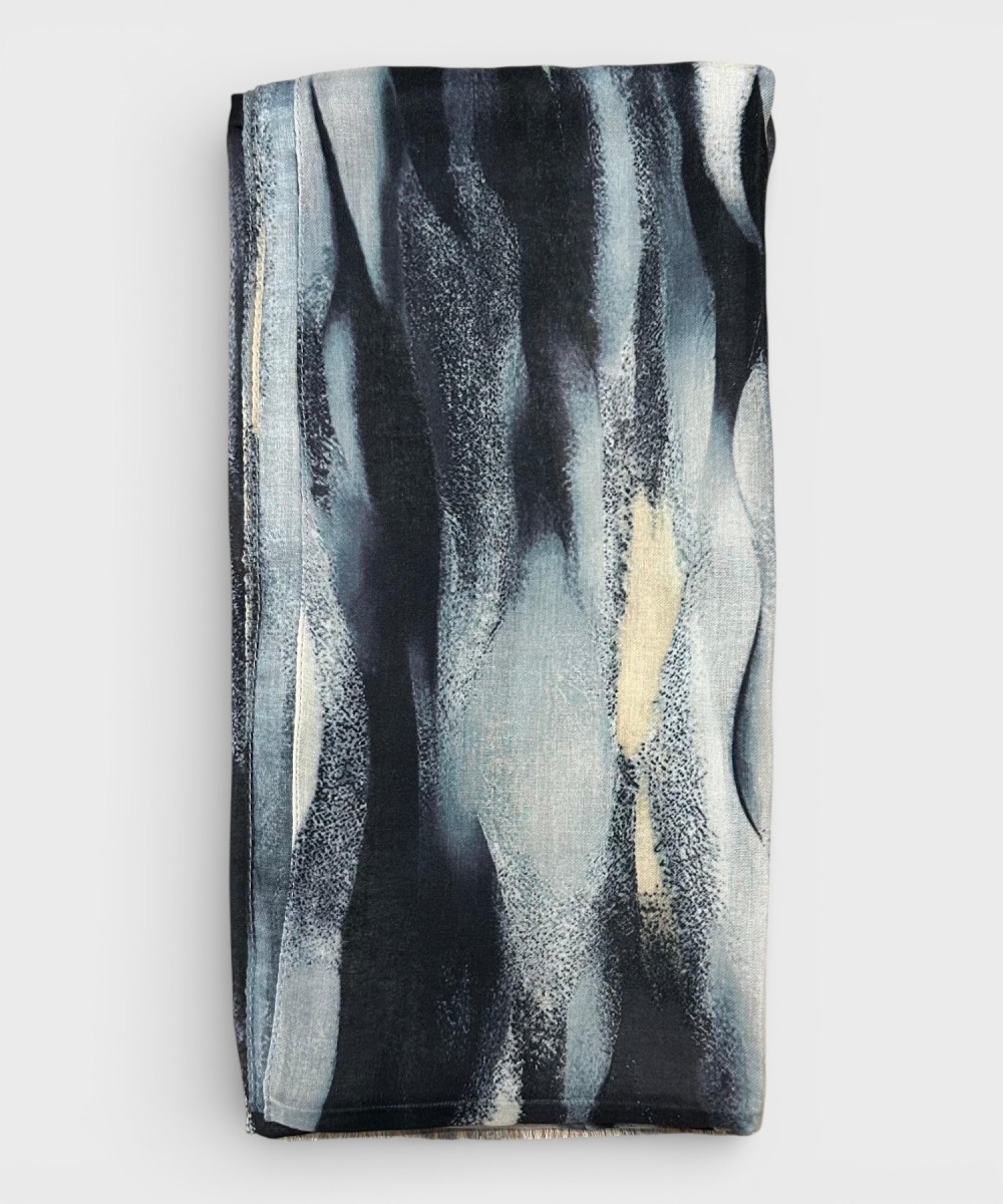 Galise viscose scarf, blue pattern