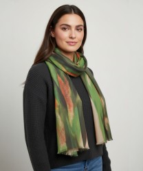 Galise sciarpa in viscosa, fantasia verde
