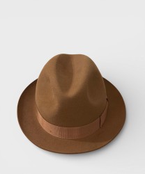 Borsalino Giacomo felt hat Marengo shaved, walnut