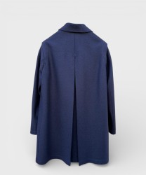Lodenfrey Monza cappotto loden corto in lana, blu