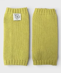 Frangipani guanti cut finger in lana e cashmere, giallo