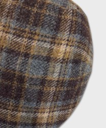 Panizza Peaked British wool cap, two-tone brown