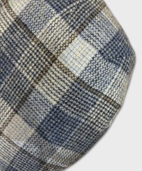 Panizza Bullet wool cap, navy blue Welsh tweed