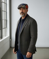 Panizza Stripe wool cap, multicolor patchwork