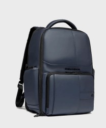 Piquadro Wollem rubber backpack for 15.6" laptop, blue