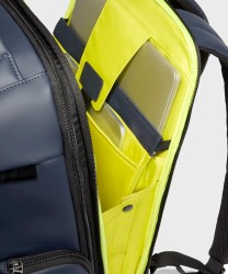 Piquadro Wollem rubber backpack for 15.6" laptop, blue