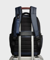 Piquadro Wollem rubber backpack for 15.6" laptop, blue