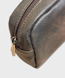 Galise clutch bag with wristband, dark brown