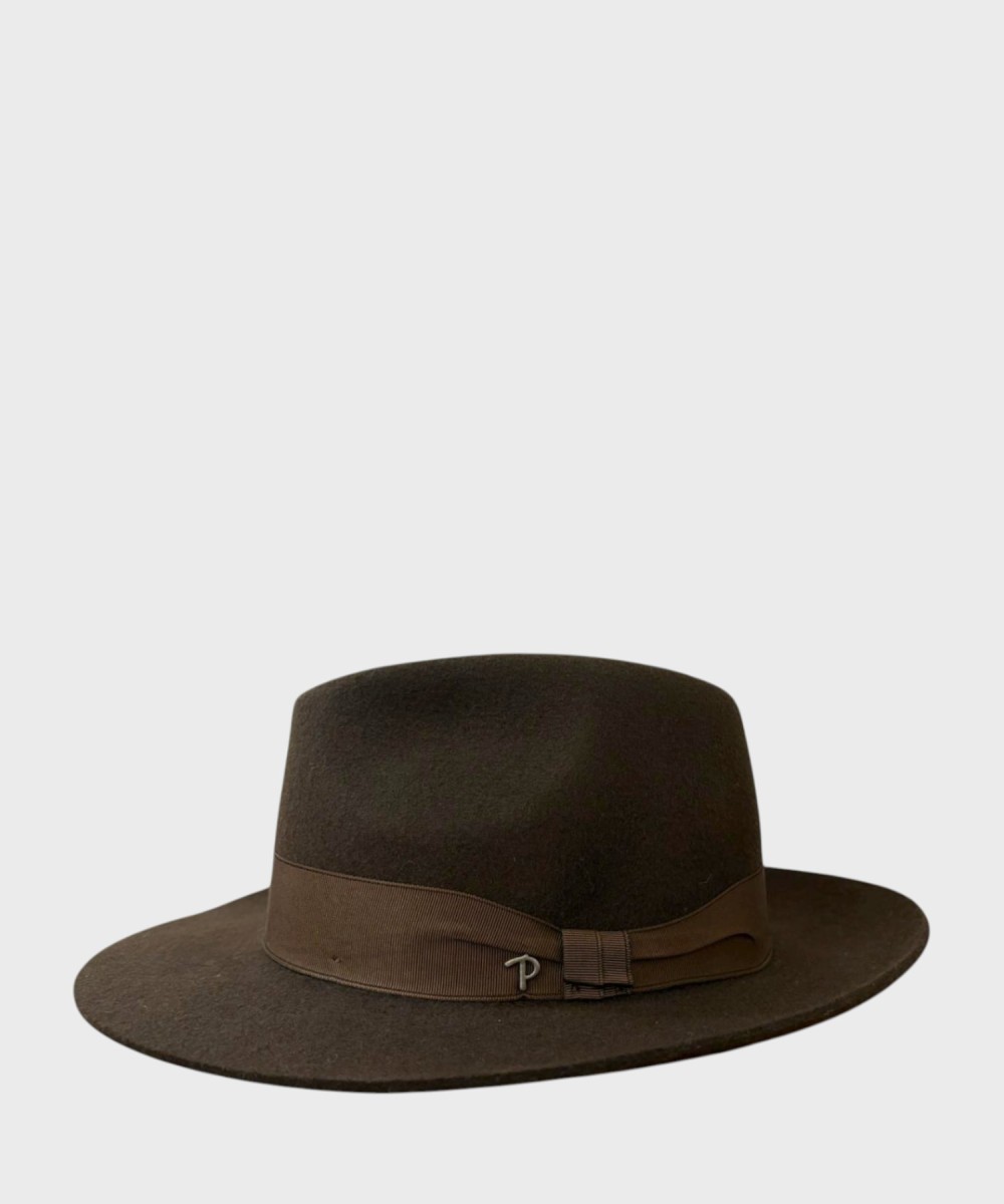 Panizza Pistoia wool felt hat, brown