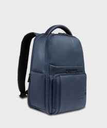 Piquadro Wollem rubber zaino porta pc 14", blu